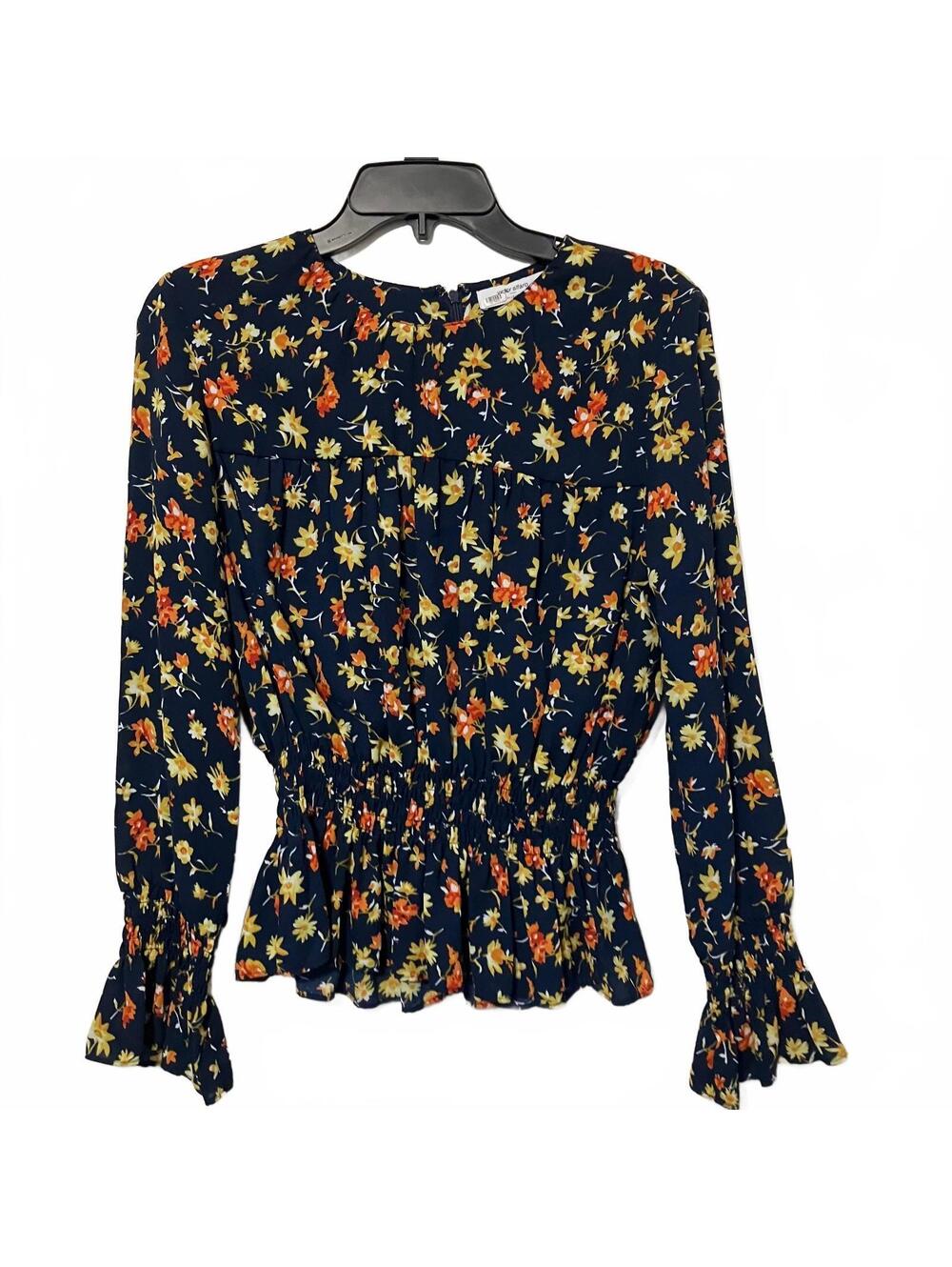Victor Alfaro Collective Women's Cottagecore Artsy Floral Long Sleeve Blouse XS